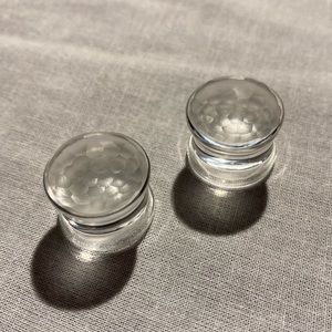 Gorilla Glass Crystal Concave Martele Double Flare Plugs